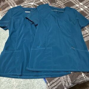 Teal Short Sleeve Scrub Tops